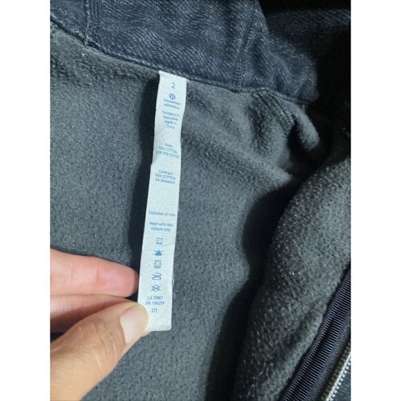 lululemon Gray & Black Scuba Full Zip Hooded Hoodie - 2 - Picture 7 of 10